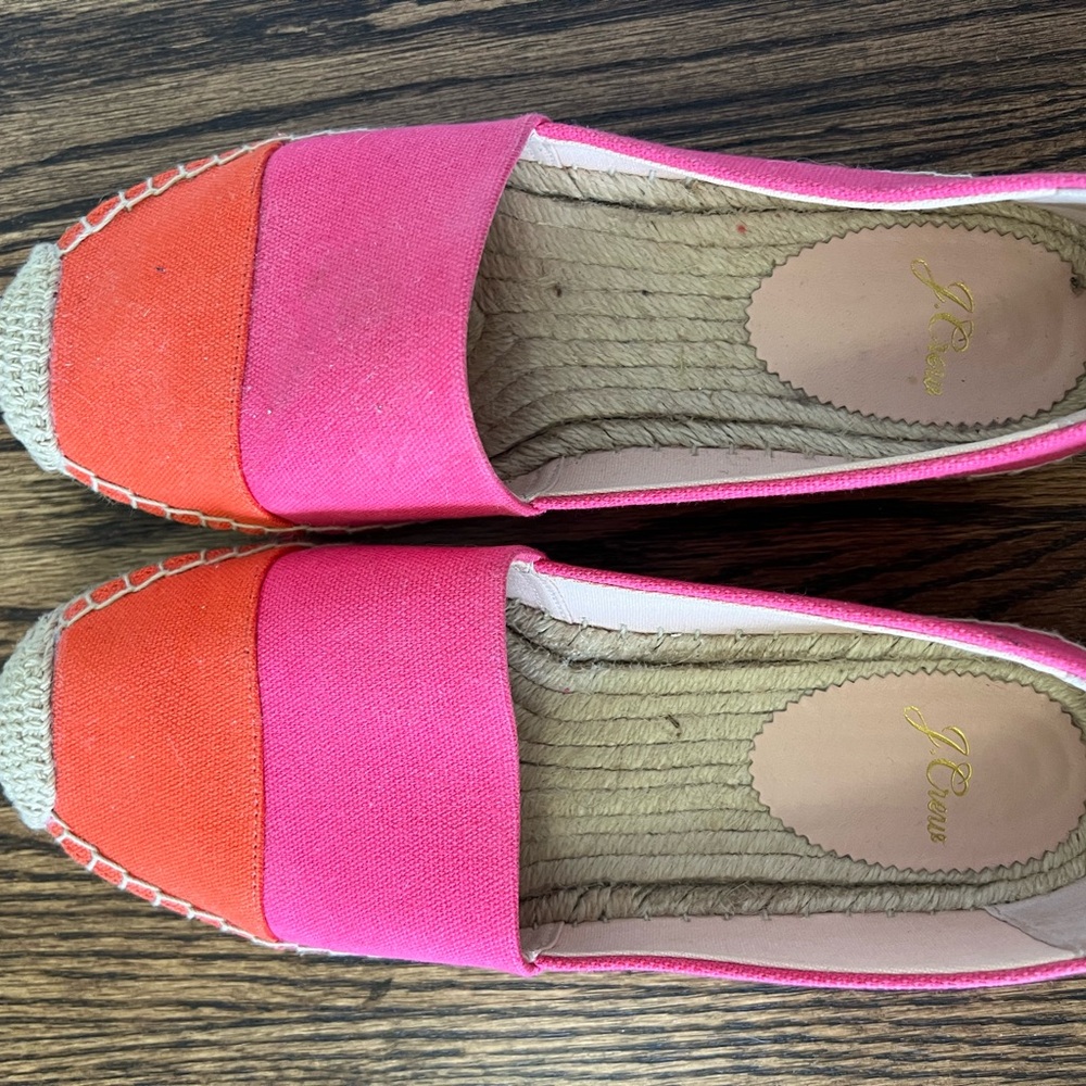 J Crew espadrille pink and orange